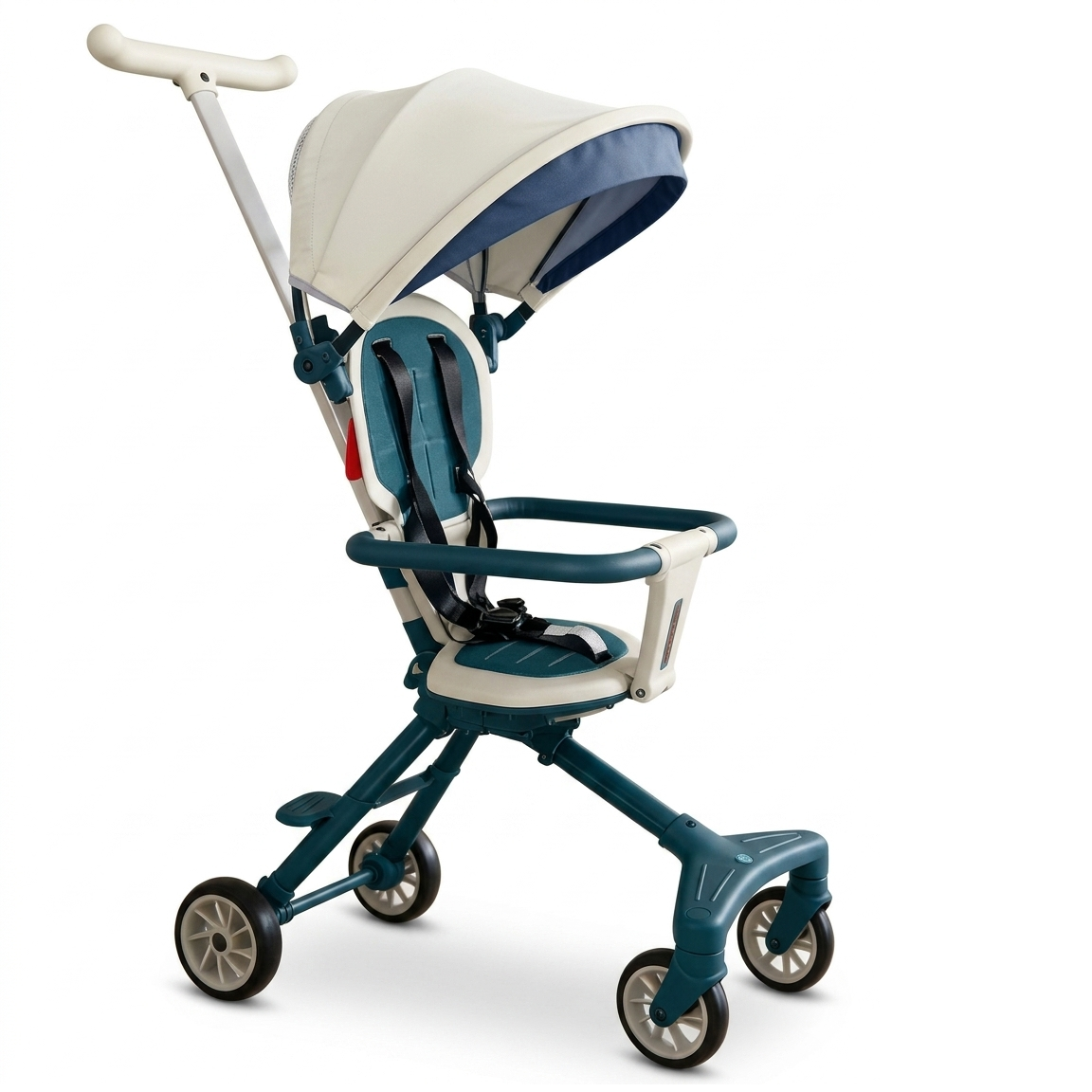 Smart Portable Compact Buggy Stroller Navy Blue - F11