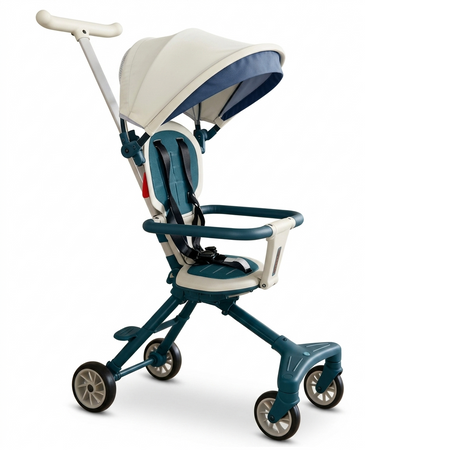 Smart Portable Compact Buggy Stroller Navy Blue - F11