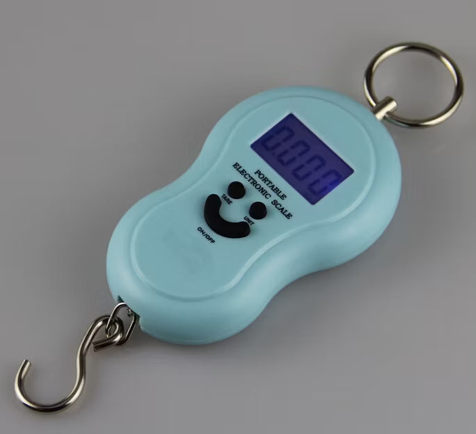 Smiling Face Portable Hanging Fishing Scale Luggage Scale for Travel 50kg image 2