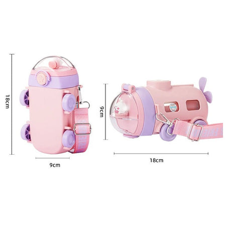 Submarine Cartoon Bottle With Straw Large Capacity 550ML
