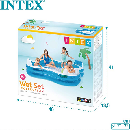Intex Swim Center Family Lounge Pool ( 90" L x 90 " W x 26 " H) - 56475