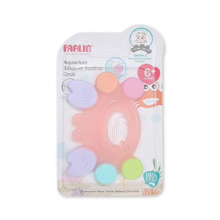 Farlin Silicone Teether – Pink Crab - BB-20008