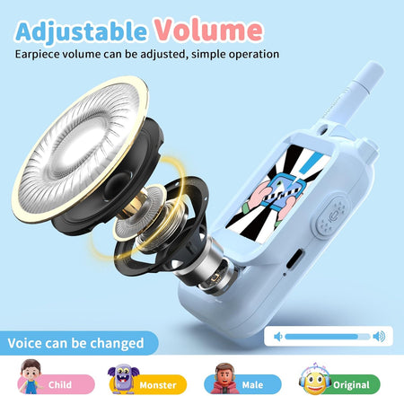 TalkiGo Mini Rechargeable Video Walkie Talkies for Kids (Pack Of 2)