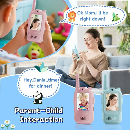 TalkiGo Mini Rechargeable Video Walkie Talkies for Kids (Pack Of 2)