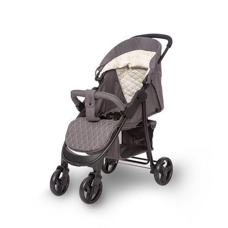 Tinnies Baby Stroller Diamond Pattern (Dark Grey) - E03-G