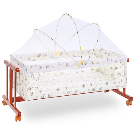Tinnies Wooden Cot/Crib -Brown-T902-021