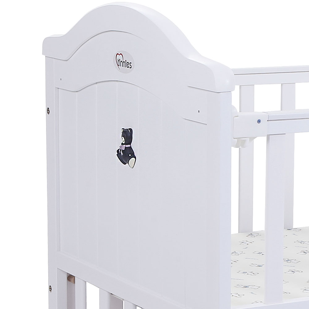 Tinnies Wooden Cot/Crib -White-T901-034