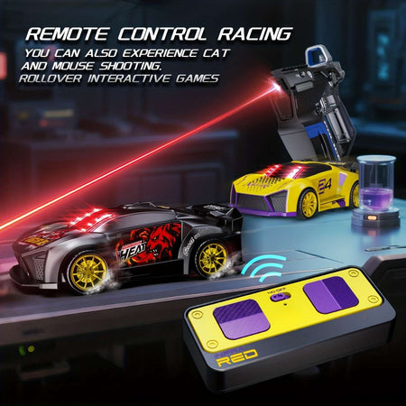 Toy Infrared Laser Gun & Remote Control Car | Car Shooting Game