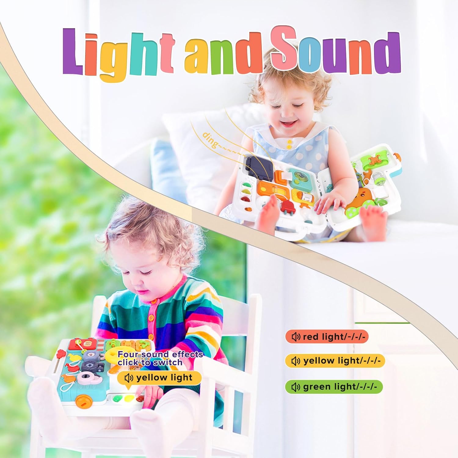 Multifunctional Busy and Sensory Board with Light and Sound