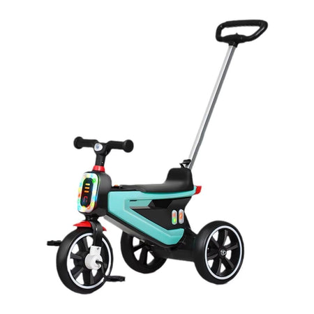 Tricycle Model For Kids With Rear HANDLE - 3010-T Blue