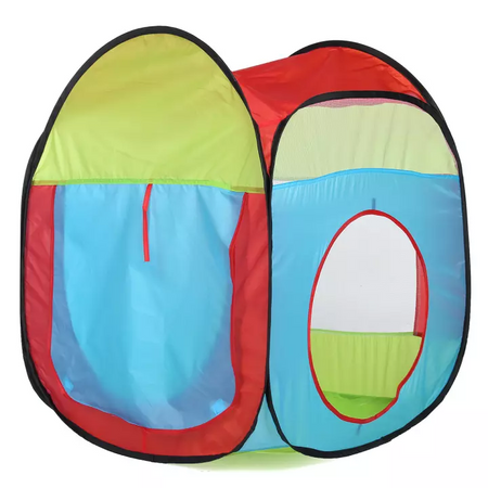3 in 1 Tunnel Play Tent House + Free 50 Balls