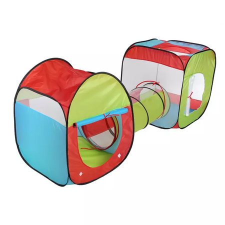 3 in 1 Tunnel Play Tent House + Free 50 Balls