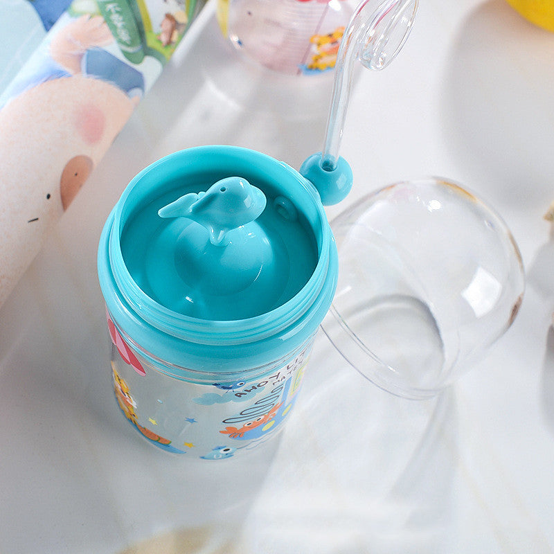 250ML Baby Drinking Whale Tumbler with Straw and Lid Cup – Water Released Thru Blowhole – Bendy Straw Spill Proof