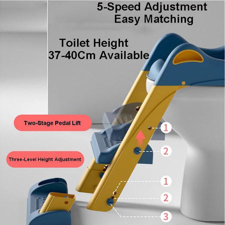 Toilet Ladder Potty Training Seat – Blue - L-003