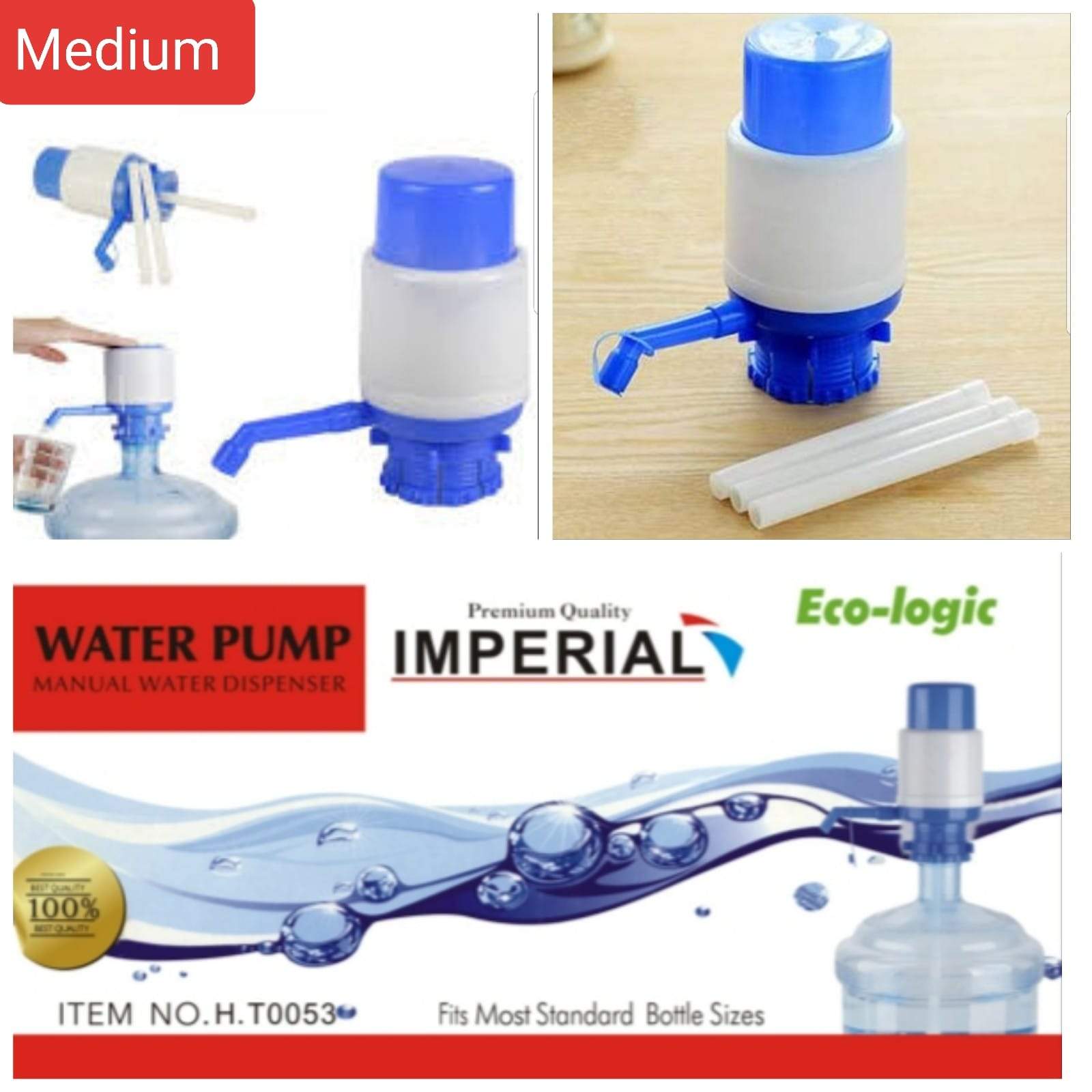 Manual Water Pump Dispenser For 19 Liter Water-premium Quality Imperial -Blue And White main image