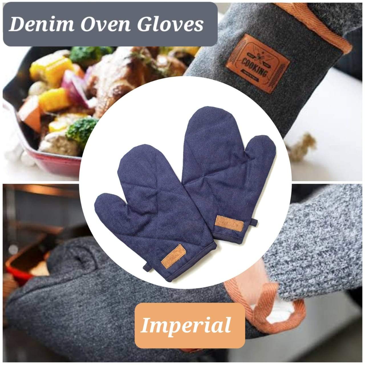 Imperial Denim Oven Gloves 2pcs main image