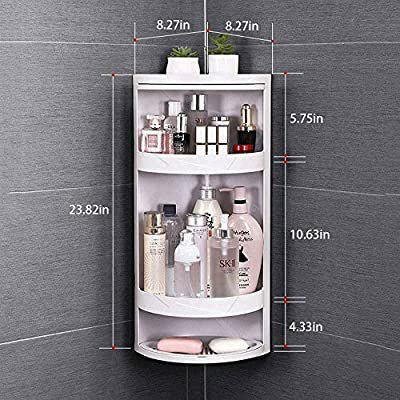 3 Layers 90 Degree Kitchen Bathroom Corner 360 Rotating Privacy Cover Multipurpose Storage Shelf Rack Cabinet / Multipurpose Storage Shelf Rack Cabinet (3 Layers image 8