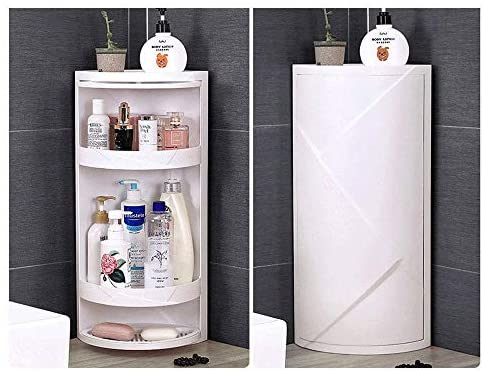 3 Layers 90 Degree Kitchen Bathroom Corner 360 Rotating Privacy Cover Multipurpose Storage Shelf Rack Cabinet / Multipurpose Storage Shelf Rack Cabinet (3 Layers image 2
