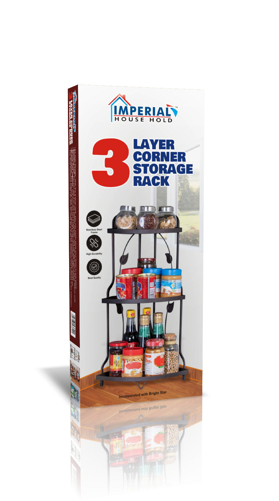 Imperial Corner Rack 3 Floor/3 Tier Square Rack image 2
