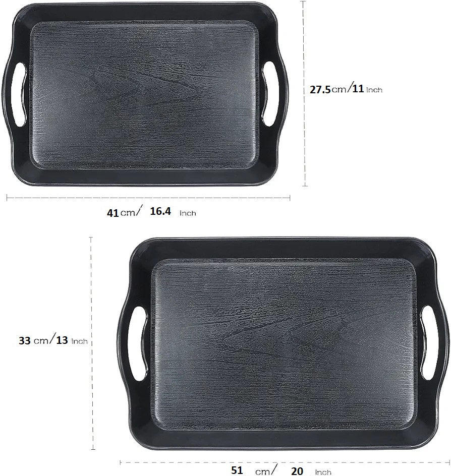 Imperial 2pcs Set Unbreakable Serving Tray With Handles/food Serving Tray image 2
