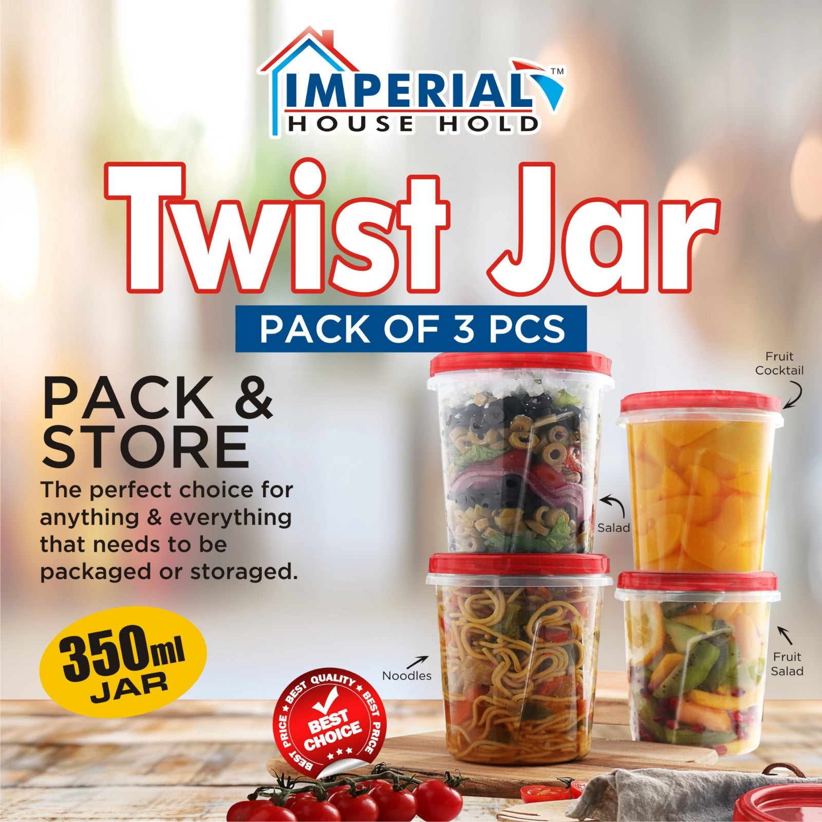 Twist Jar Pack Of 3pcs main image