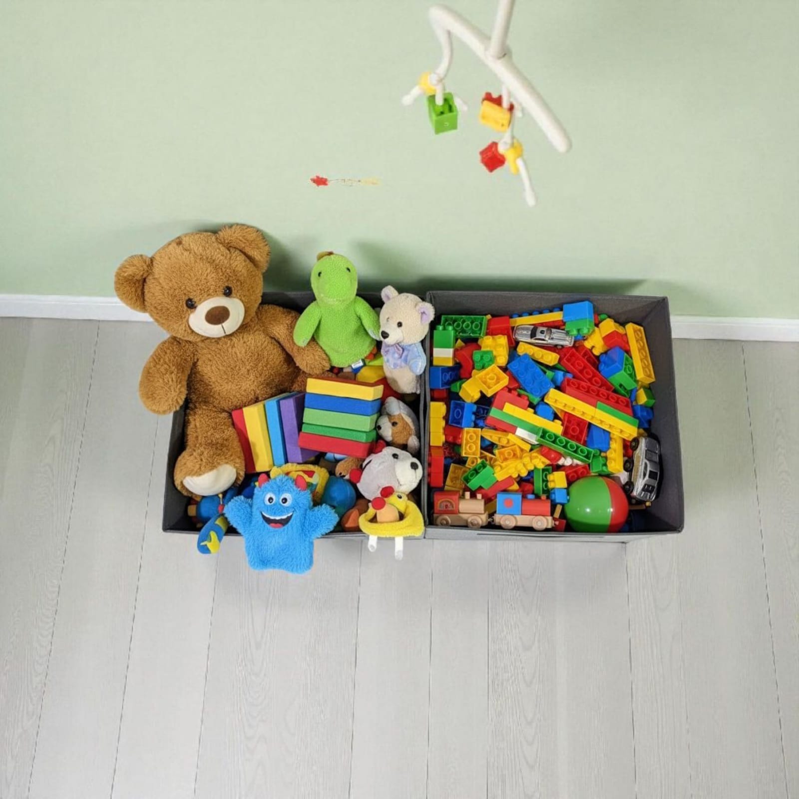 1-Pack Foldable Fabric Toy Storage Cubes | Nursery and Kids Room Organizer Bins for Toys, Blocks & Clothes image 3