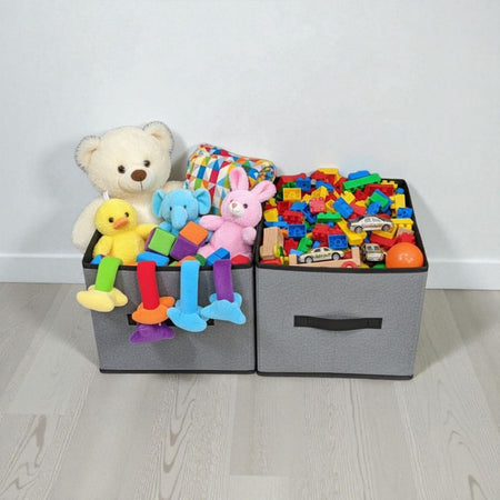 1-Pack Foldable Fabric Toy Storage Cubes | Nursery and Kids Room Organizer Bins for Toys, Blocks & Clothes image 2