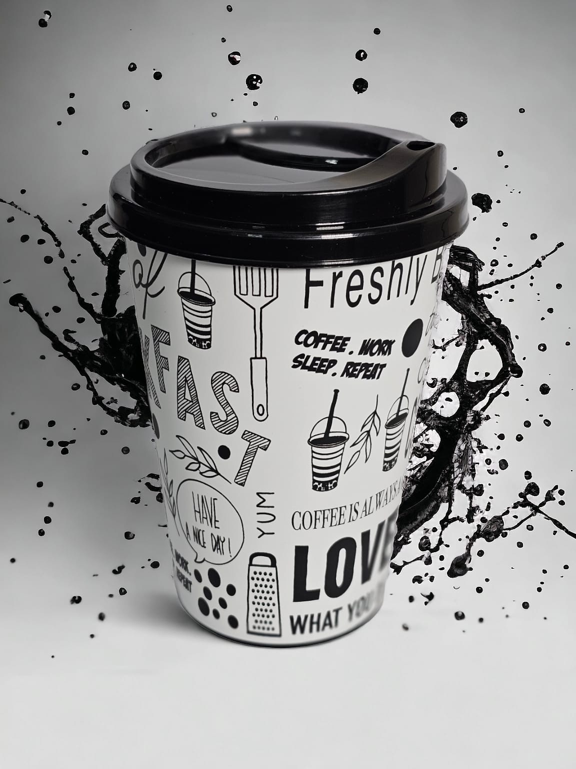 Reusable Coffee Travel Mugs with Spill-Proof Lid image 2