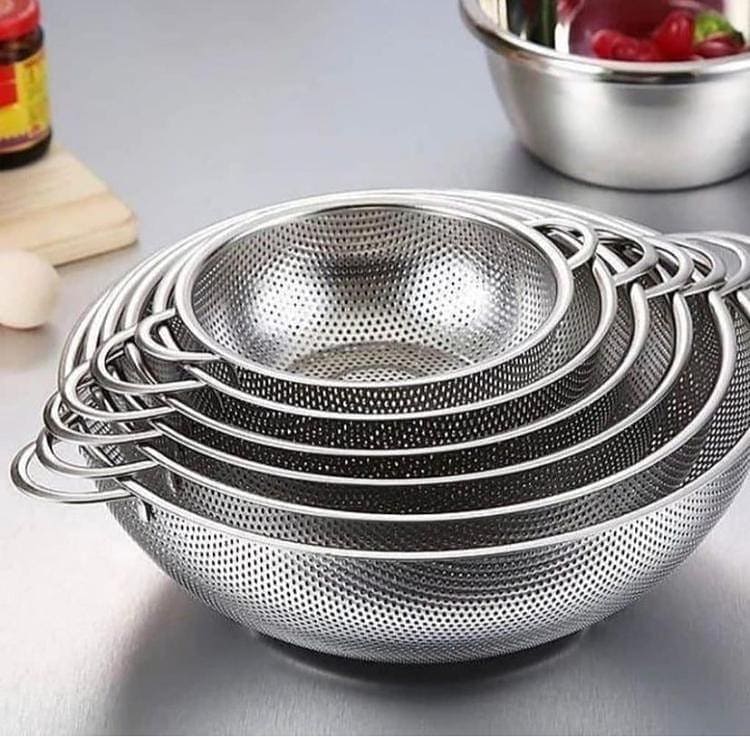 Stainless Steel Colander Basket – Durable Rice Strainer & Multipurpose Kitchen Drainer image 2
