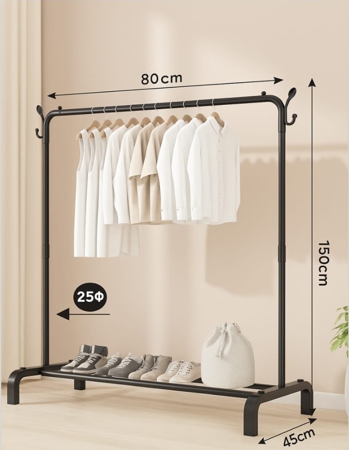 Heavy Duty Metal Garment Rack with Storage Shelf image 2