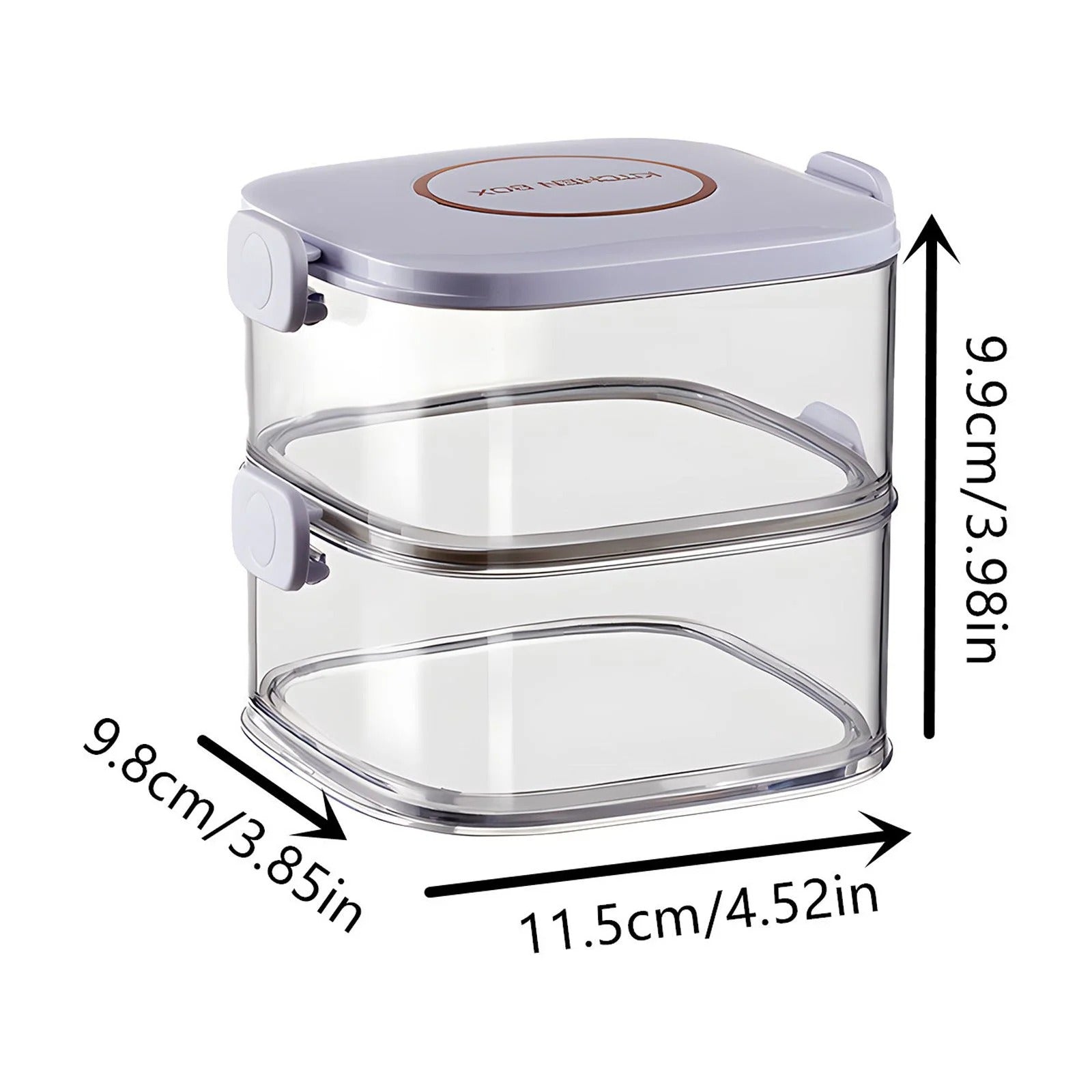 (2/4 Layer) High-Quality Seasoning Box Organizer – Stackable Fresh-Keeping Plastic Condiment Jars image 2