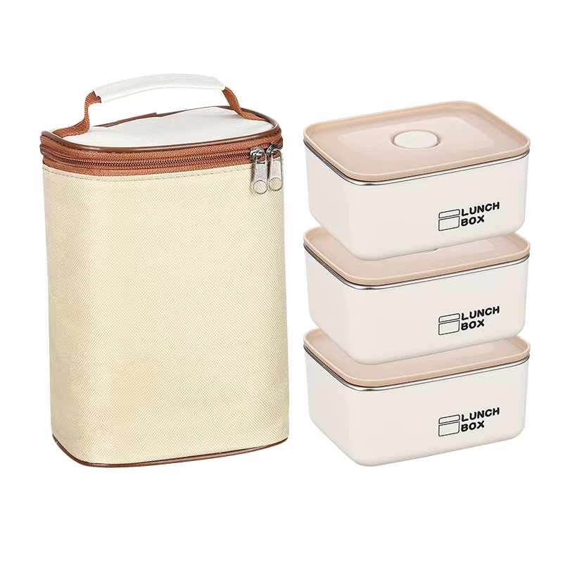 Mono-Layer Thermal Insulation Lunch Box (304 Stainless Steel) with Thermal Bag image 8