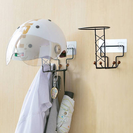 Wall Mounted Motorcycle Helmet & Gear Holder – 4-Hook Multipurpose Rack image 4
