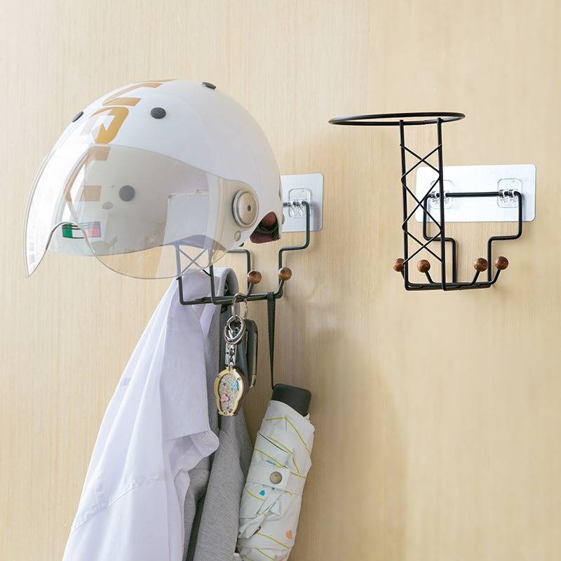 Wall Mounted Motorcycle Helmet & Gear Holder – 4-Hook Multipurpose Rack image 4