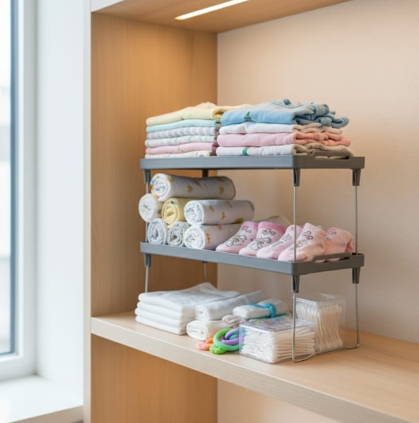 Stackable Storage Organizer Shelf Bathroom Counter & Cabinets image 6