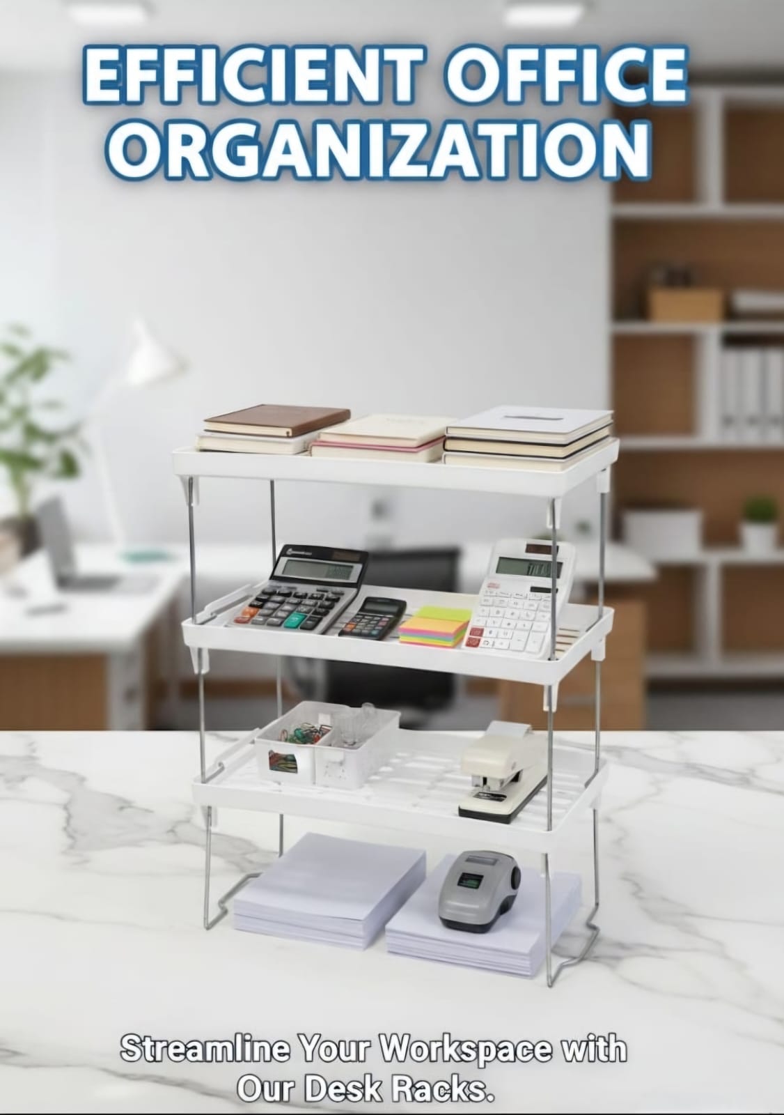 Stackable Storage Organizer Shelf Bathroom Counter & Cabinets image 2