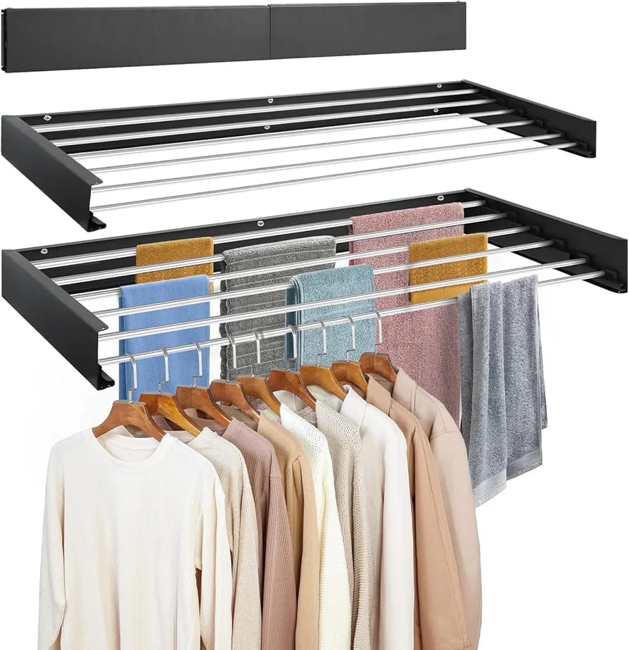 Ultimate Space-Saving Solution: Wall-Mounted Foldable Drying Rack image 2