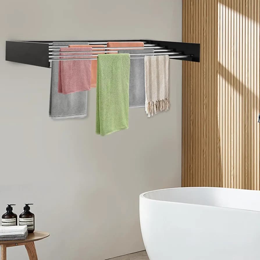 Ultimate Space-Saving Solution: Wall-Mounted Foldable Drying Rack image 3