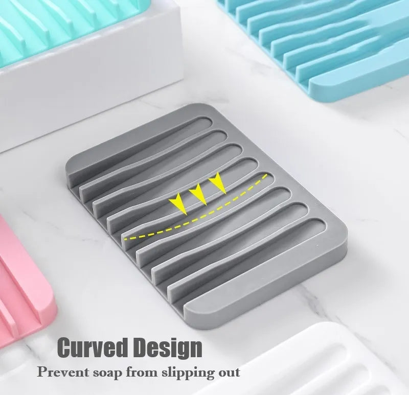 Premium Silicone Self-Draining Soap Dish & Sponge Holder image 4