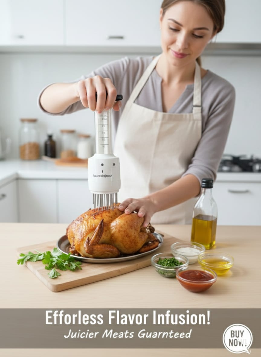 Sauce Injector & Meat Tenderizer | 2-in-1 Flavor Infusion Tool image 4