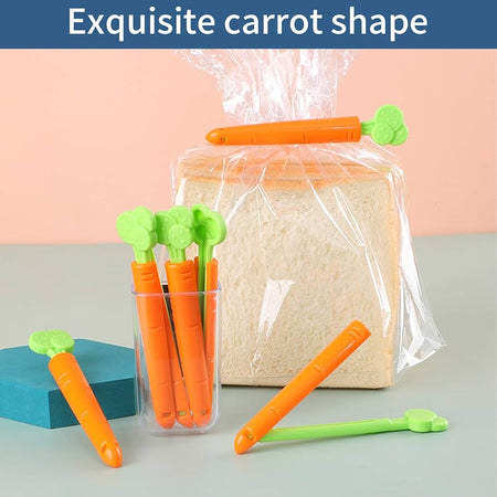 Magnetic Carrot Bag Clips for Food Storage – Set of 6 main image
