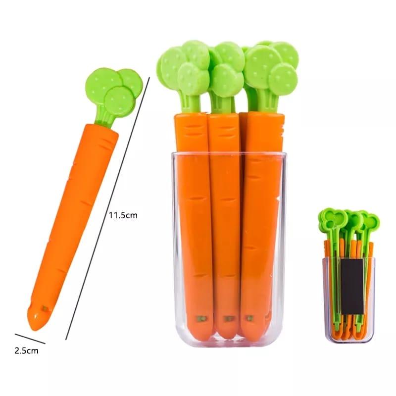 Magnetic Carrot Bag Clips for Food Storage – Set of 6 image 4