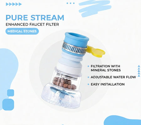 360° Rotating Kitchen Faucet Filter with Mineral Stone Purification image 2