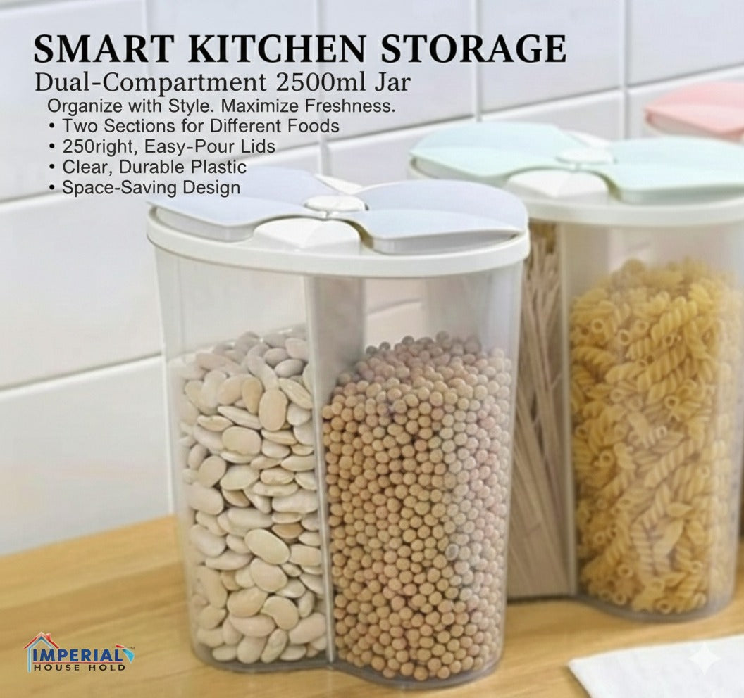 2-in-1 Space-Saving Kitchen Storage Jar 2500ml image 3