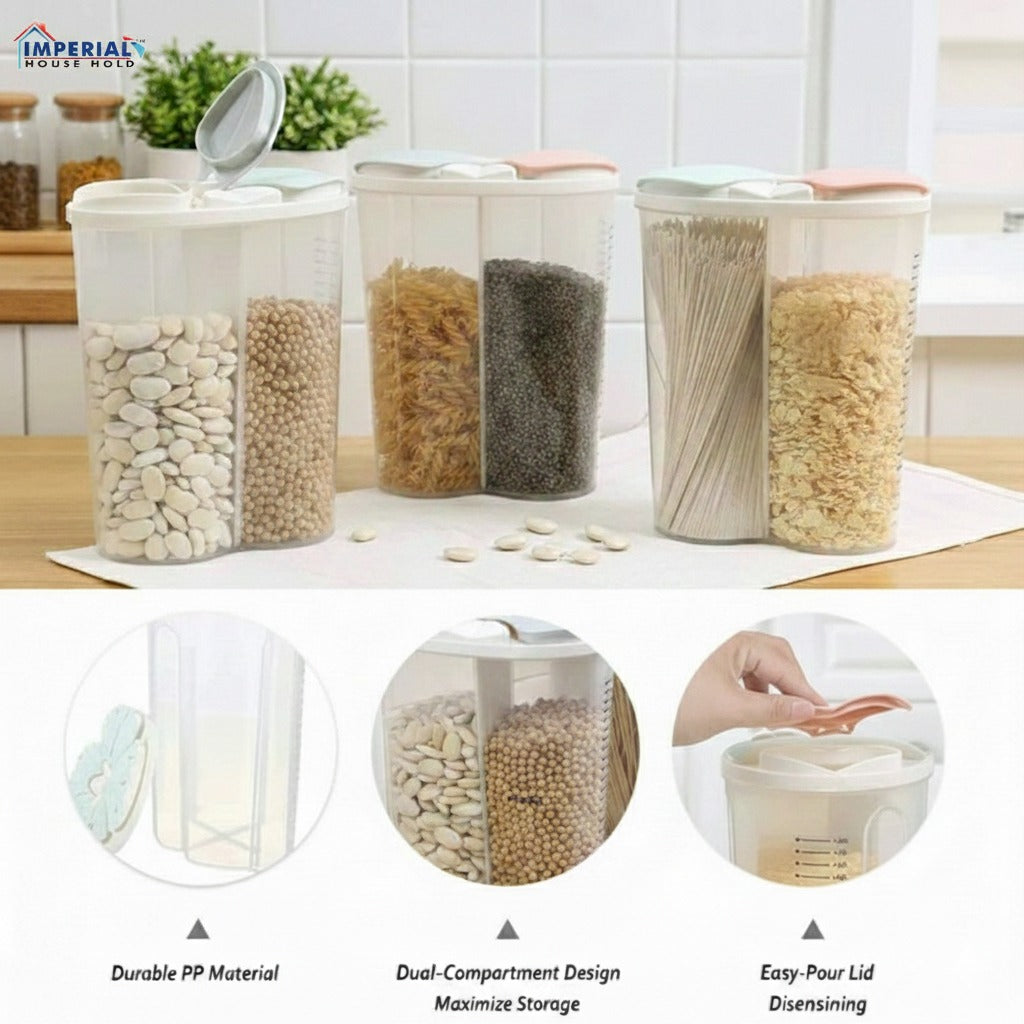 2-in-1 Space-Saving Kitchen Storage Jar 2500ml main image