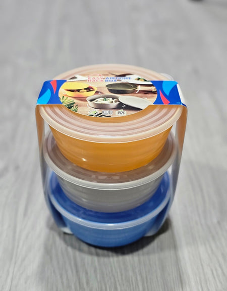 Stackable Airtight Food Storage Bowls with Translucent Lids – Set of 3 image 3