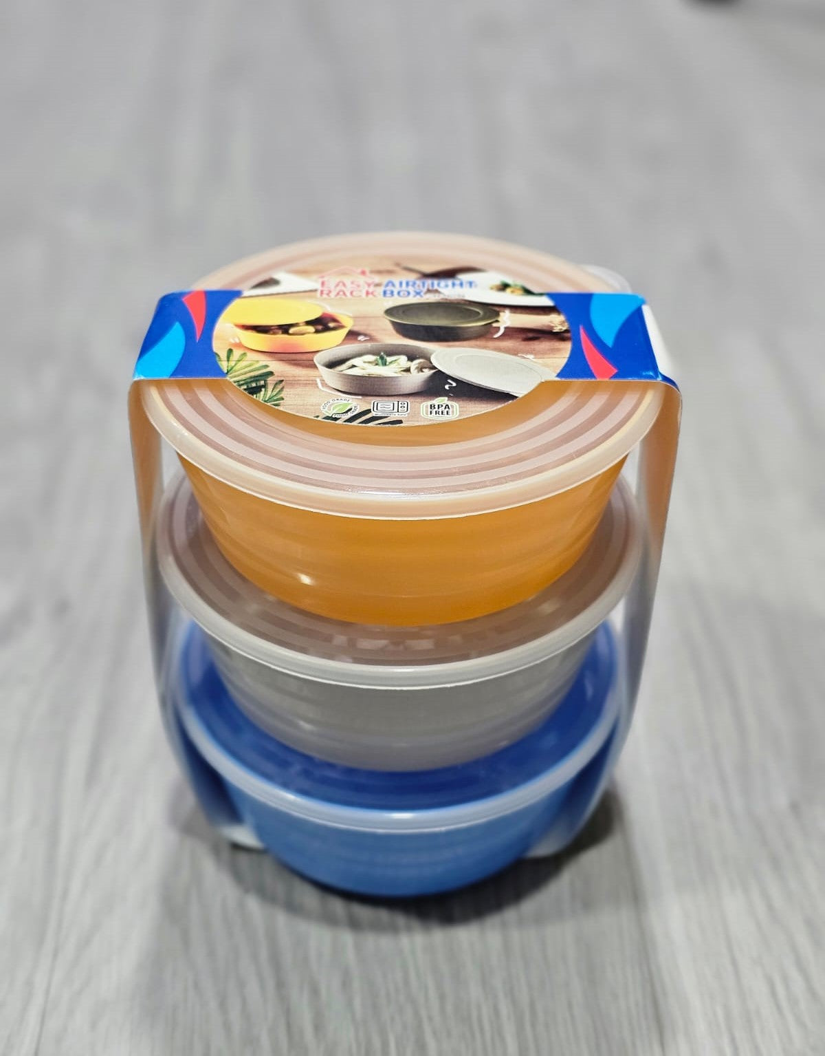 Stackable Airtight Food Storage Bowls with Translucent Lids – Set of 3 image 3