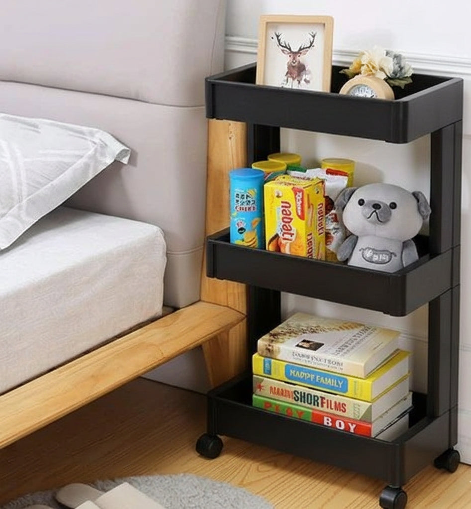 MultiPurpose Slim Rolling Storage Trolley – 3 & 4 Layer Organizer image 4