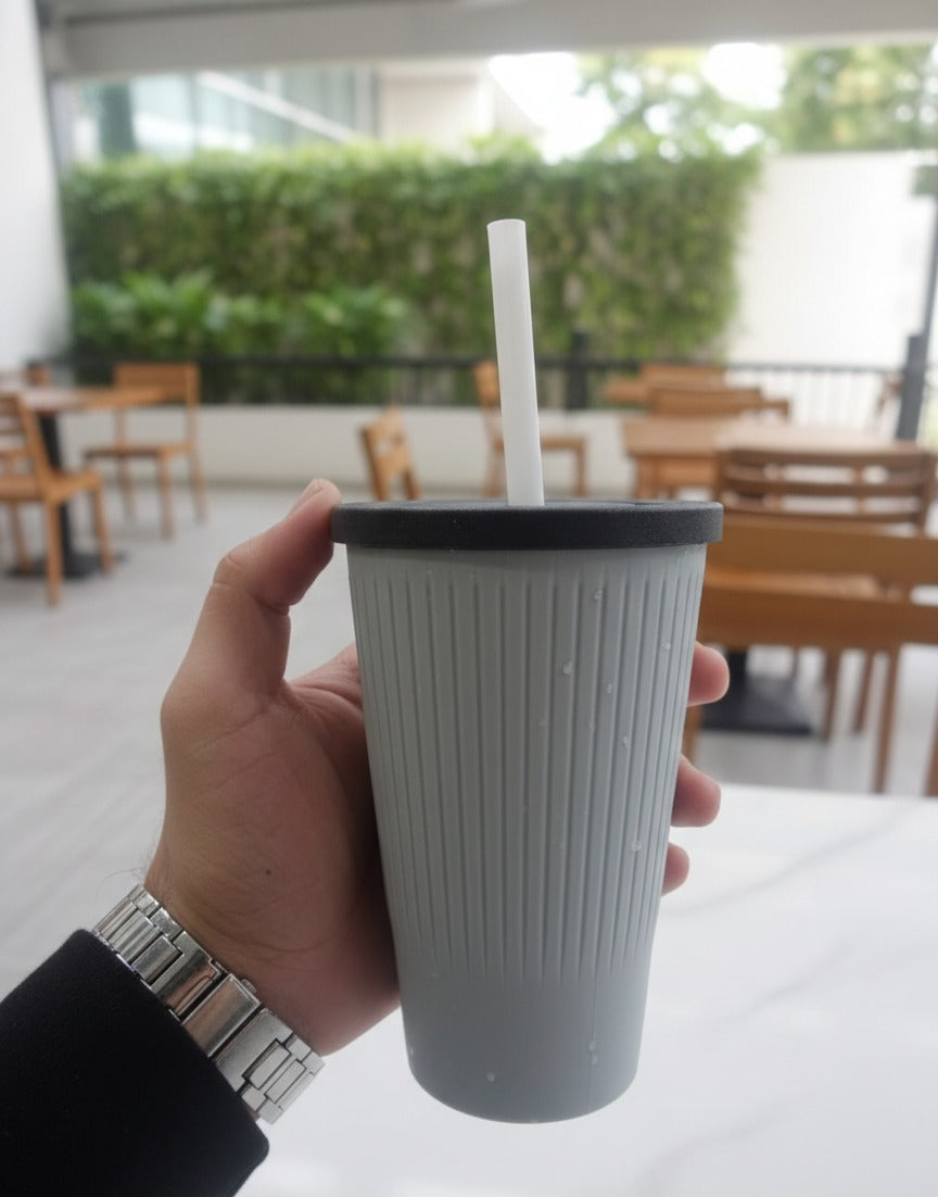 Ice Cream Juice Cup With Straw image 2
