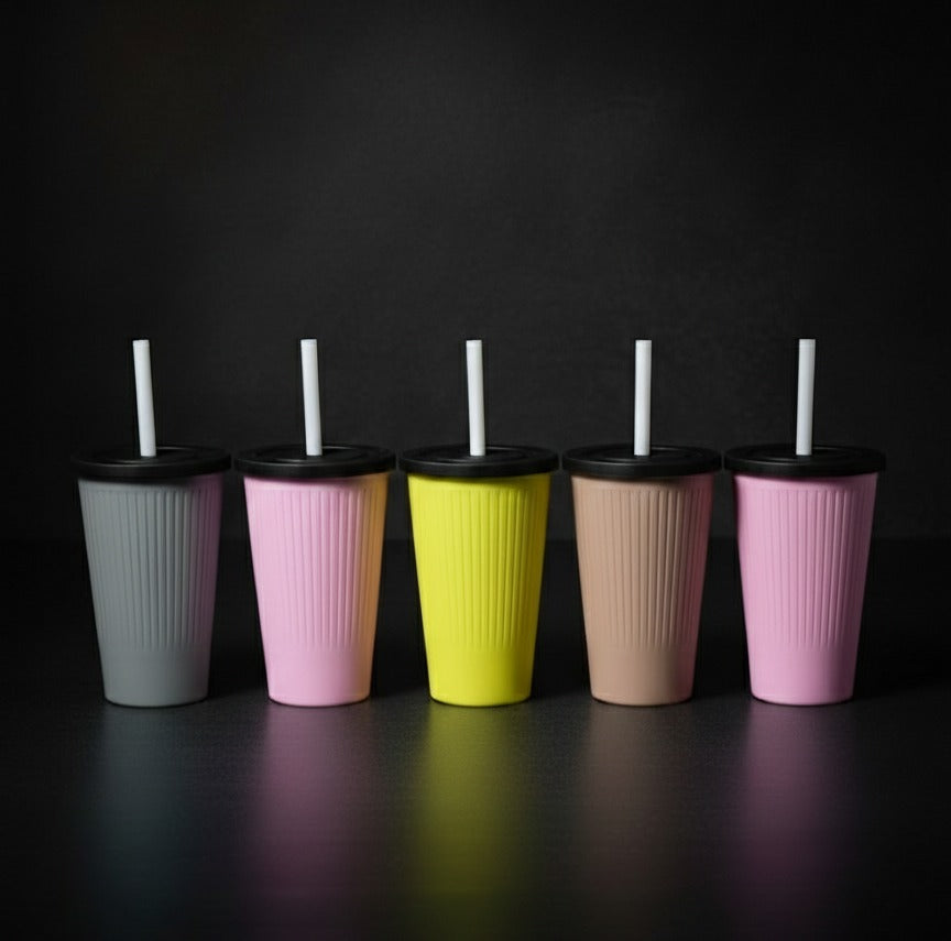 Ice Cream Juice Cup With Straw image 3